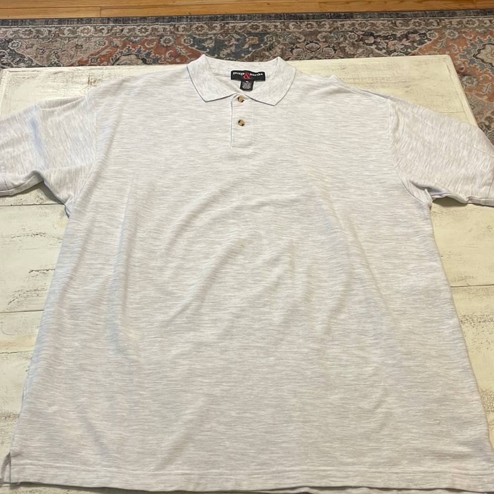 George & Martha size XL light gray polo shirt.